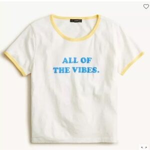 JCREW WOMENS RETRO TISSUE GRAPHIC STATEMENT TSHIRT. SIZE XL